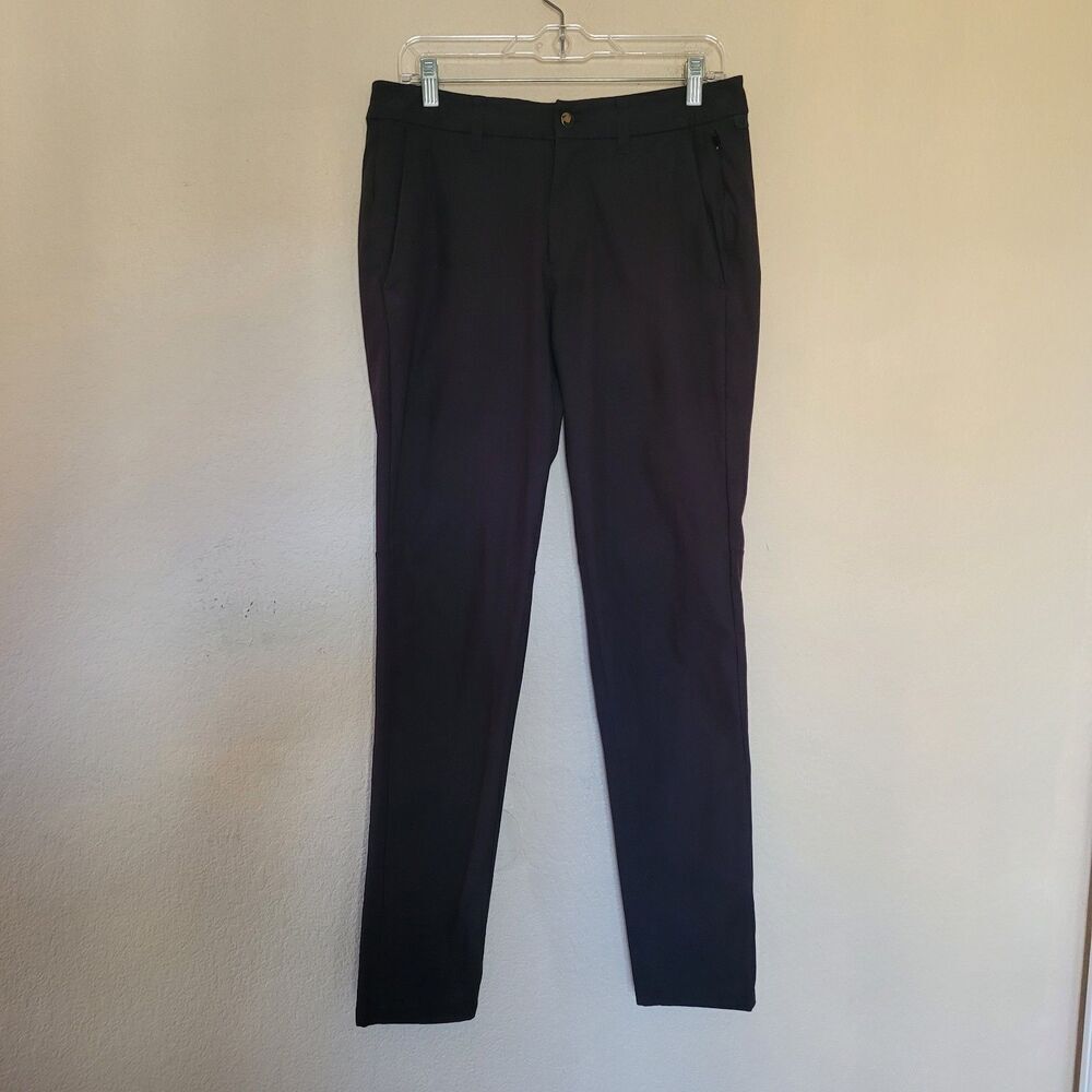 Lululemon Commission Slim Fit Pants 31 Black Chino Performance Warpstreme M5AF3S